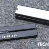 The cover removed from the Seagate Lightsaber Legends Special Edition FireCuda PCIe Gen4 NVMe SSD